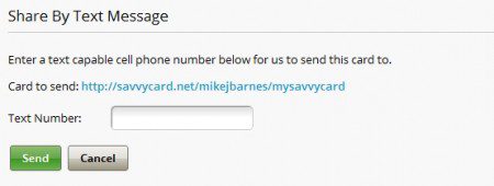 Share Your Online Business Card by Text Message!