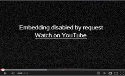 Embedding Disabled by Request