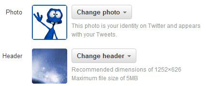 Twitter Profile Settings