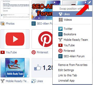 Swapping Your Facebook Tab Postition