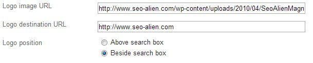 Google Custom Search Logo Placement