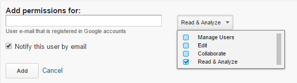 Add Google Analytics Permission