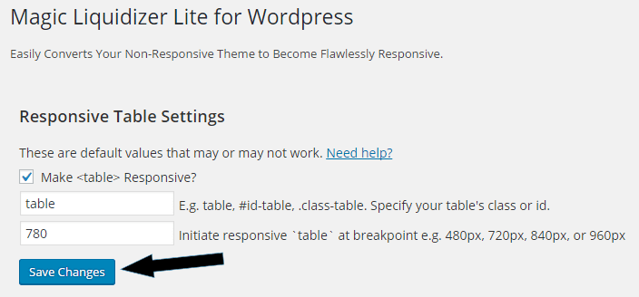 Responsive Table